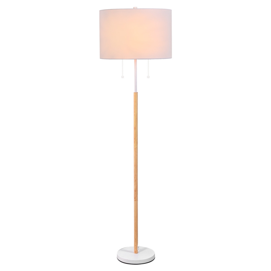 Stojací lampa FOGO 2xE27/15W/230V bílá/béžová