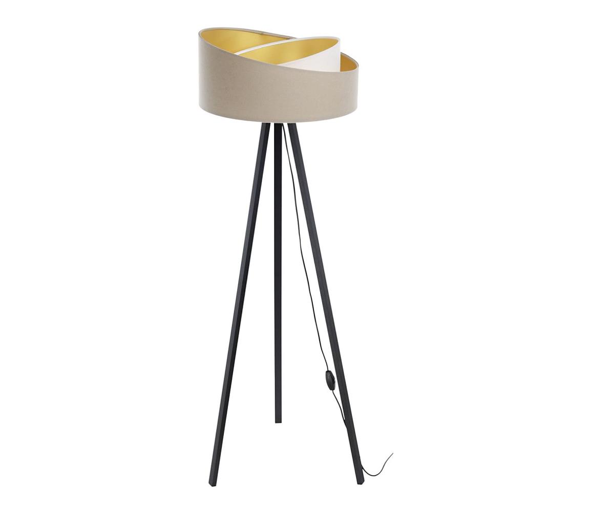BPS Koncept Stojací lampa GALAXY 1xE27/60W/230V béžová/černá BS0451