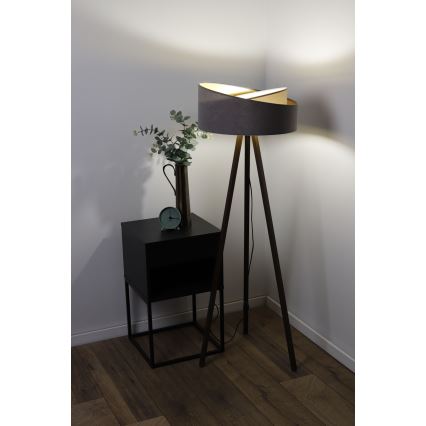 Stojací lampa GALAXY 1xE27/60W/230V šedá/wenge