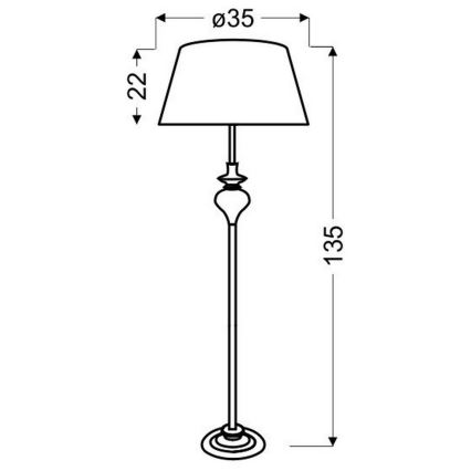 Stojací lampa GILLENIA 1xE27/60W/230V černá