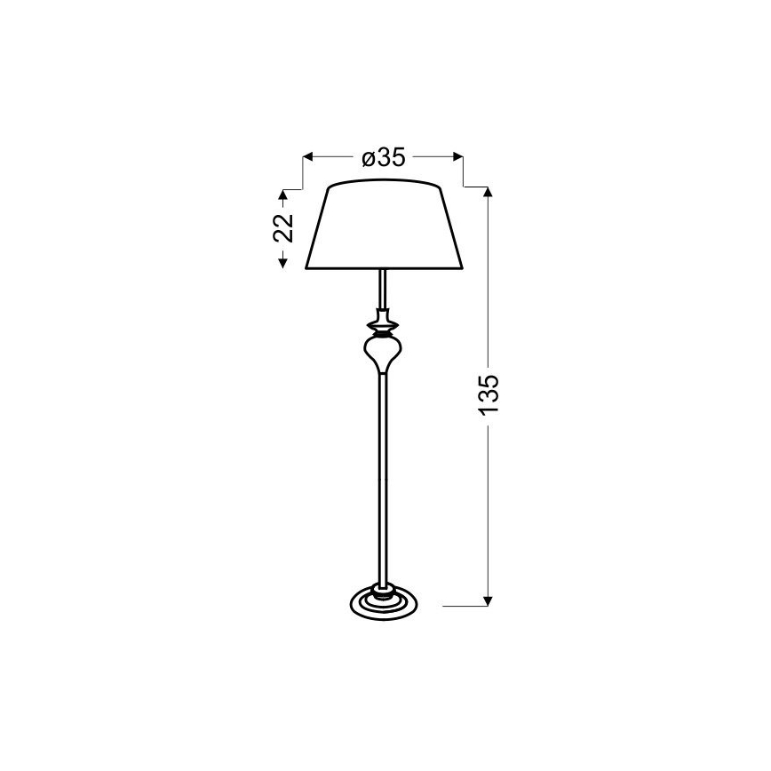 Stojací lampa GILLENIA 1xE27/60W/230V stříbrná
