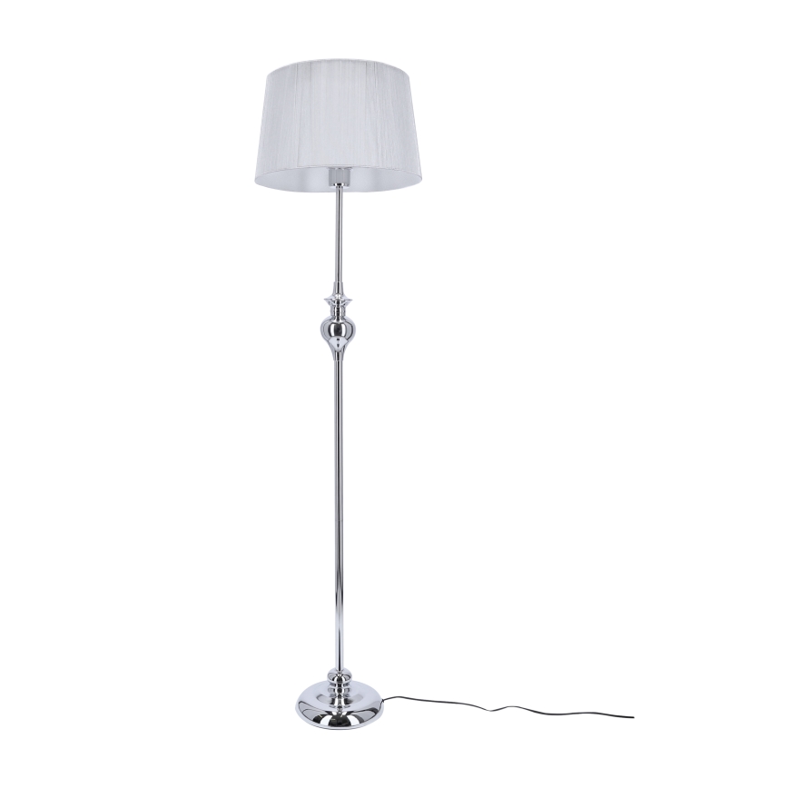 Stojací lampa GILLENIA 1xE27/60W/230V stříbrná