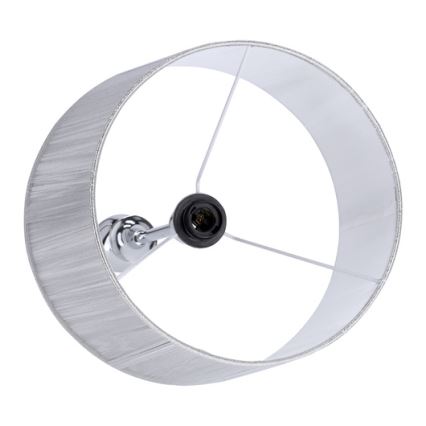 Stojací lampa GILLENIA 1xE27/60W/230V stříbrná