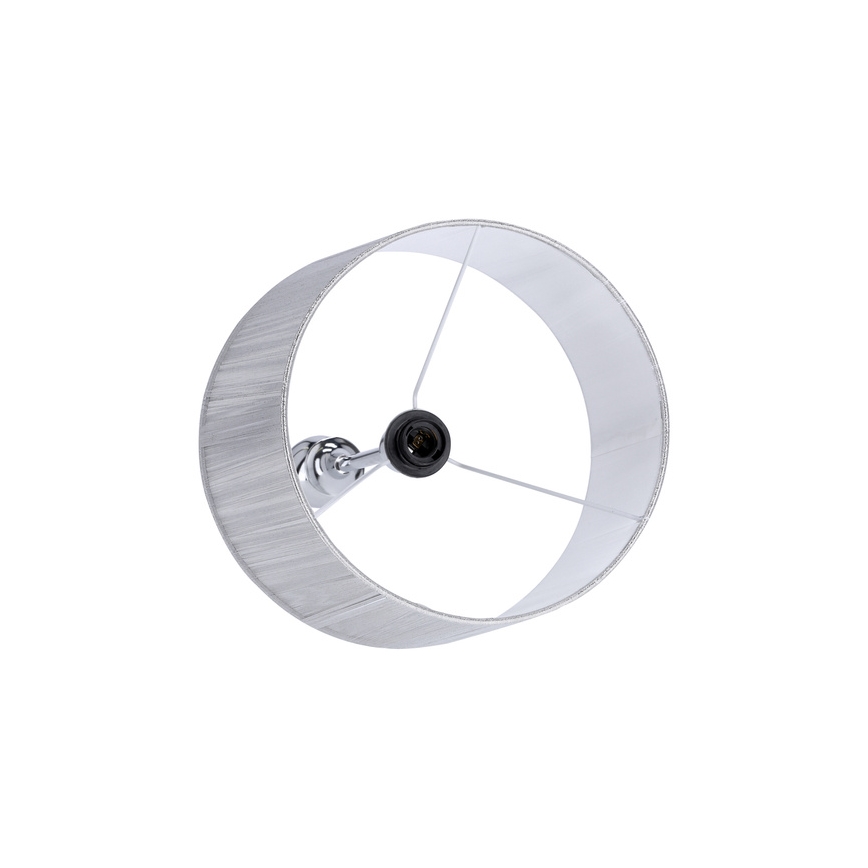 Stojací lampa GILLENIA 1xE27/60W/230V stříbrná