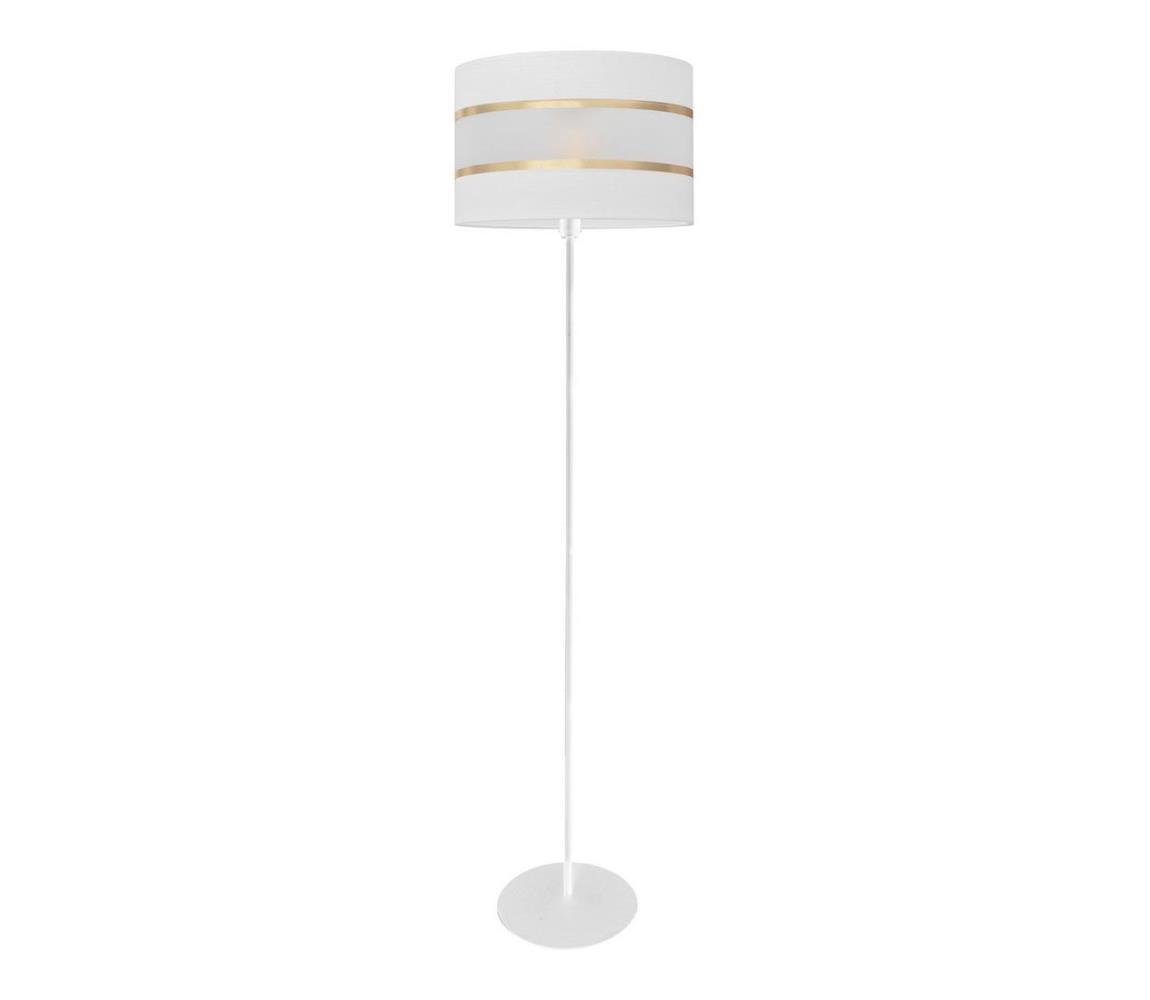 Helam Stojací lampa HELEN 1xE27/60W/230V bílá/zlatá HE1201