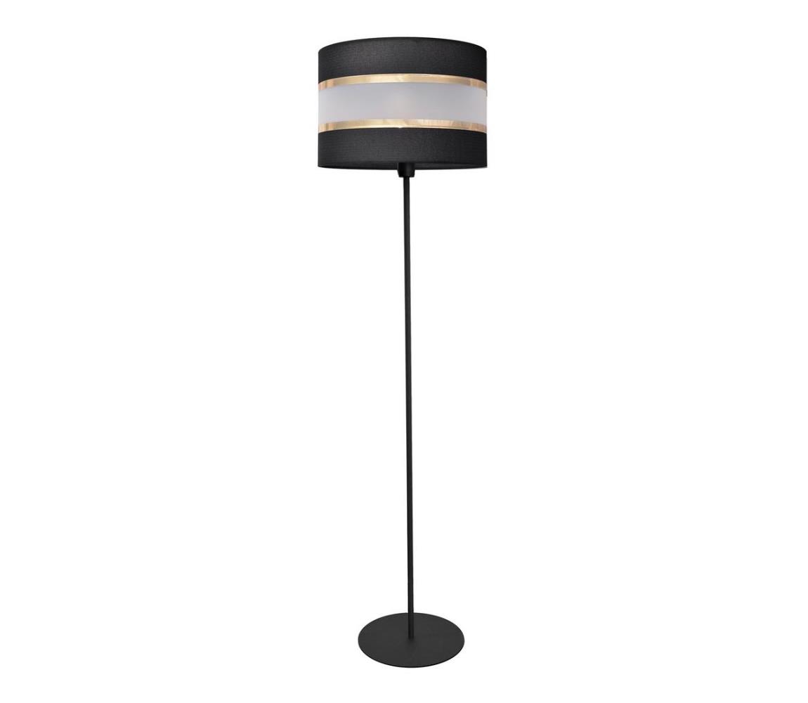 Helam Stojací lampa HELEN 1xE27/60W/230V černá/zlatá HE1213