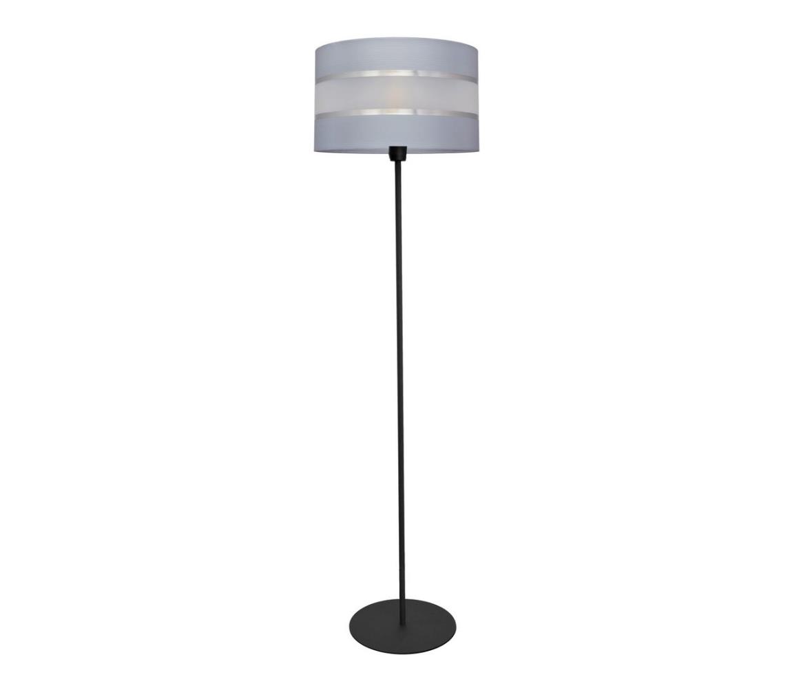Helam Stojací lampa HELEN 1xE27/60W/230V šedá/černá HE1314