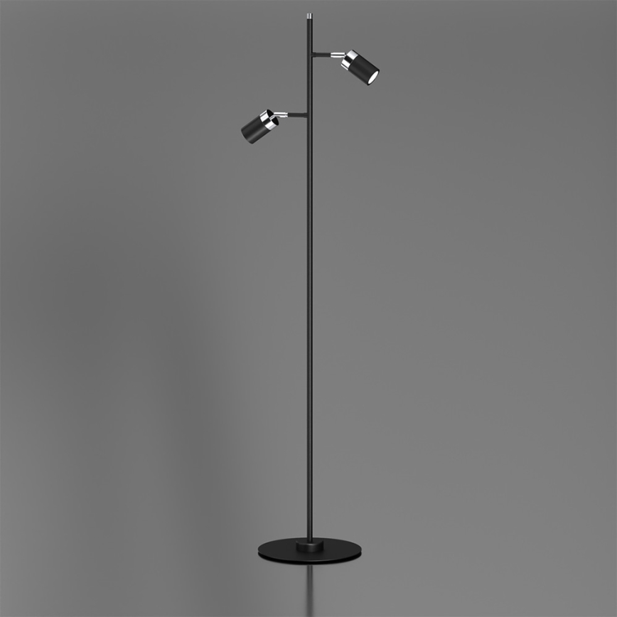 Stojací lampa JOKER 2xGU10/25W/230V černá/lesklý chrom