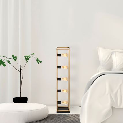 Stojací lampa KAFES 5xE27/40W/230V zlatá