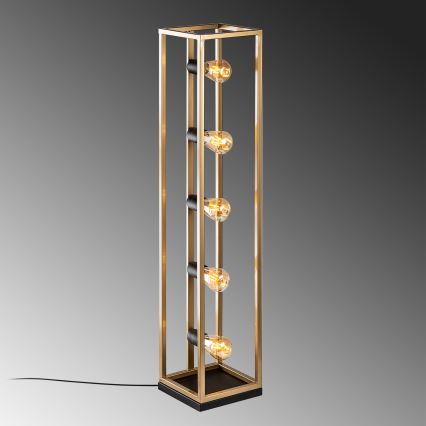 Stojací lampa KAFES 5xE27/40W/230V zlatá