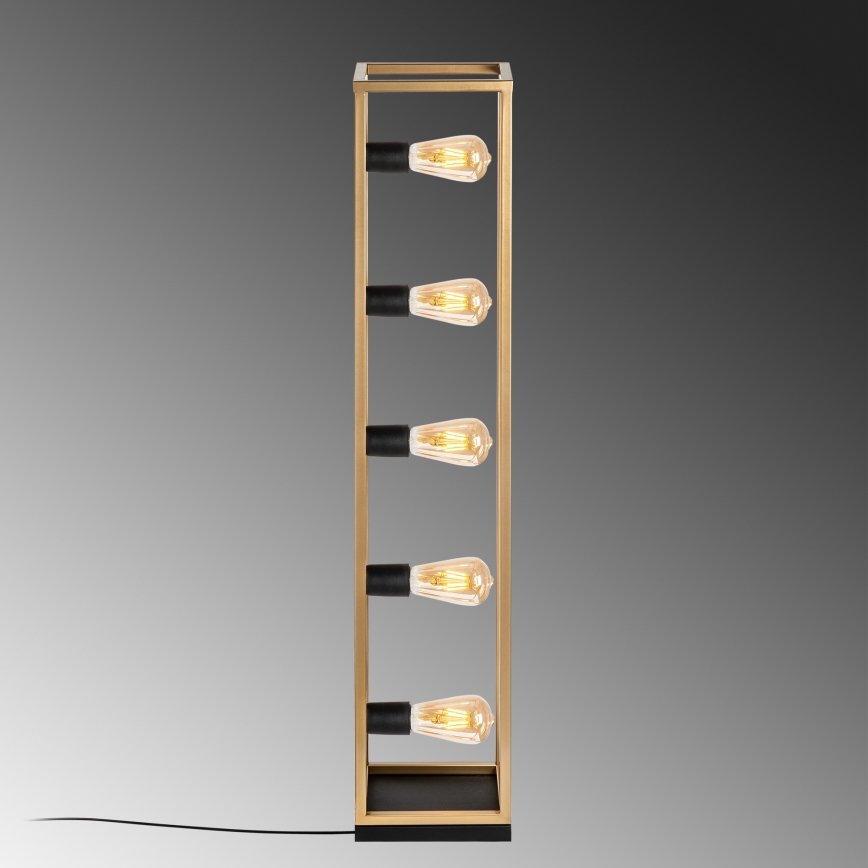 Stojací lampa KAFES 5xE27/40W/230V zlatá