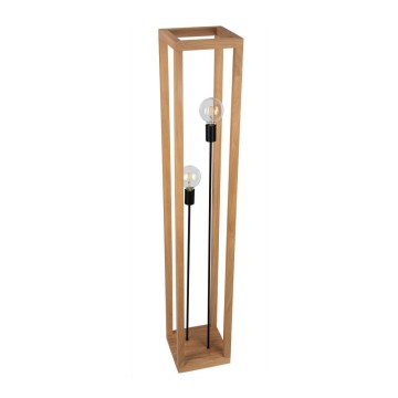 Stojací lampa KAGO 2xE27/60W/230V matný dub