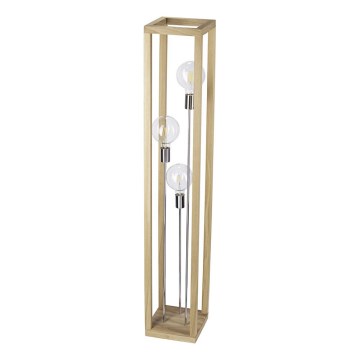 Stojací lampa KAGO 3xE27/60W/230V matný dub