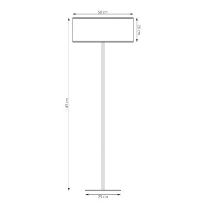 Stojací lampa KARBON 1xE27/15W/230V černá/hnědá