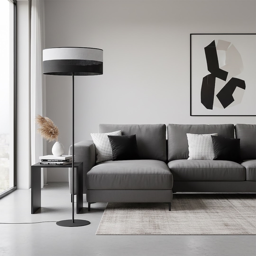 Stojací lampa KARBON 1xE27/15W/230V černá/šedá