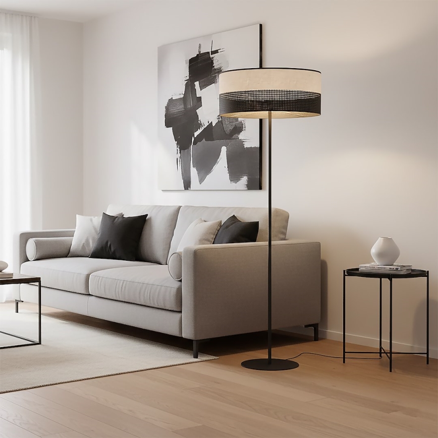 Stojací lampa KARBON 1xE27/15W/230V černá/šedá