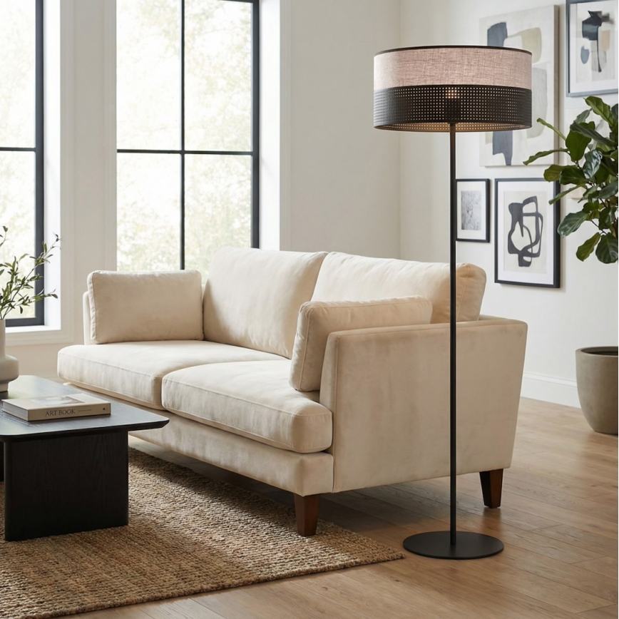 Stojací lampa KARBON 1xE27/15W/230V černá/šedá