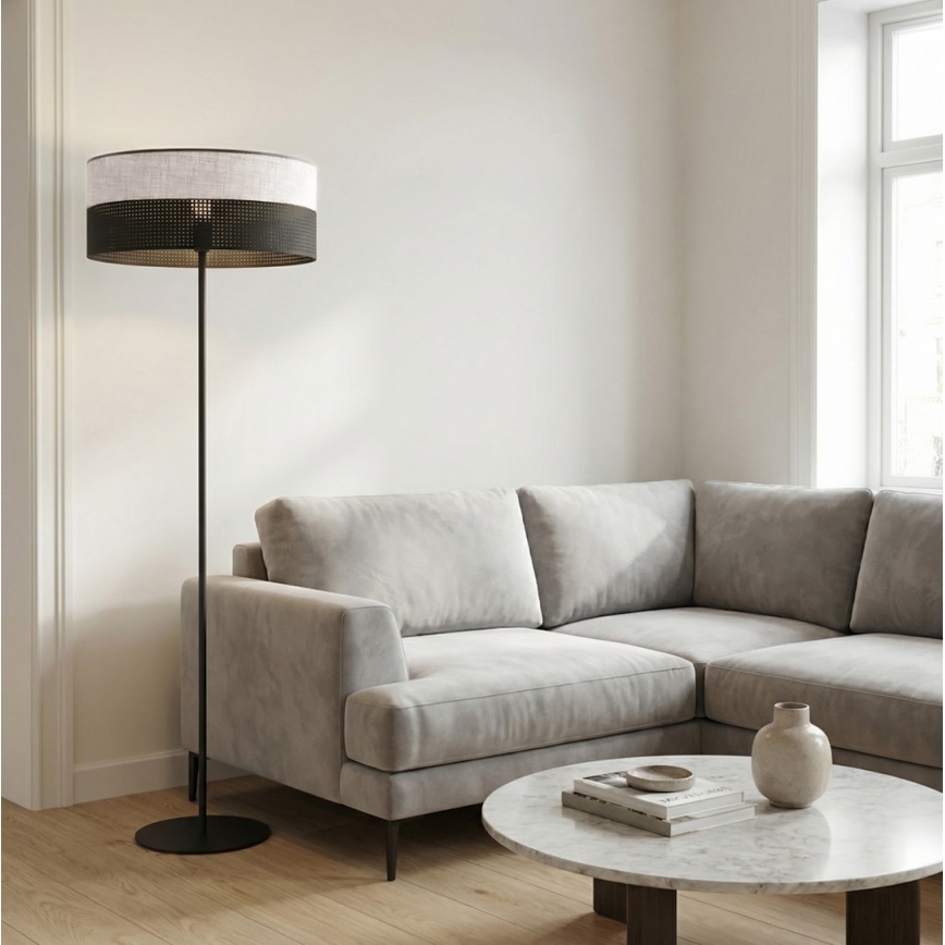 Stojací lampa KARBON 1xE27/15W/230V černá/šedá