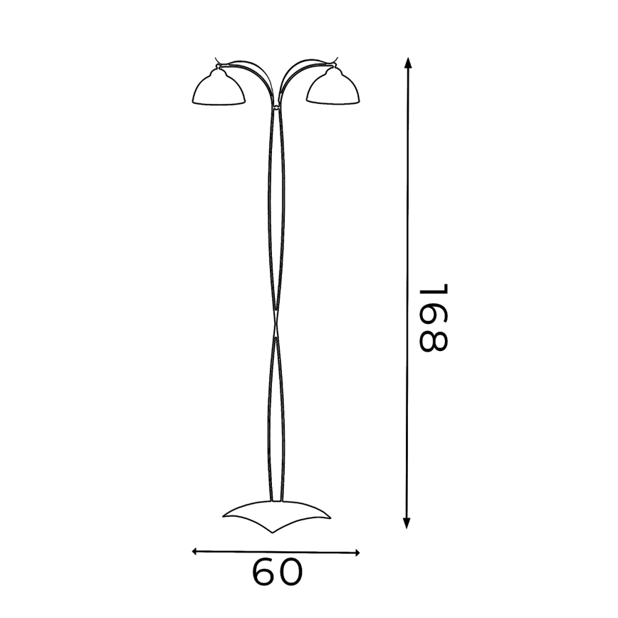 Stojací lampa KORFU 2xE27/60W/230V