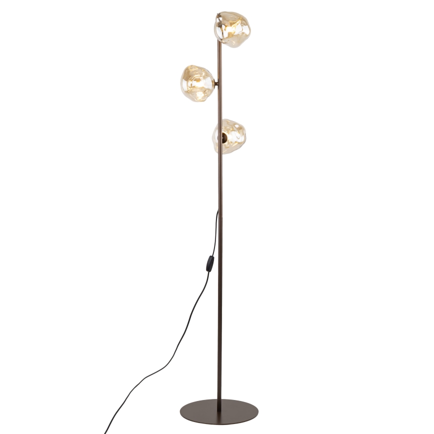 Stojací lampa LAVA 3xG9/8W/230V bronzová/kouřová béžová