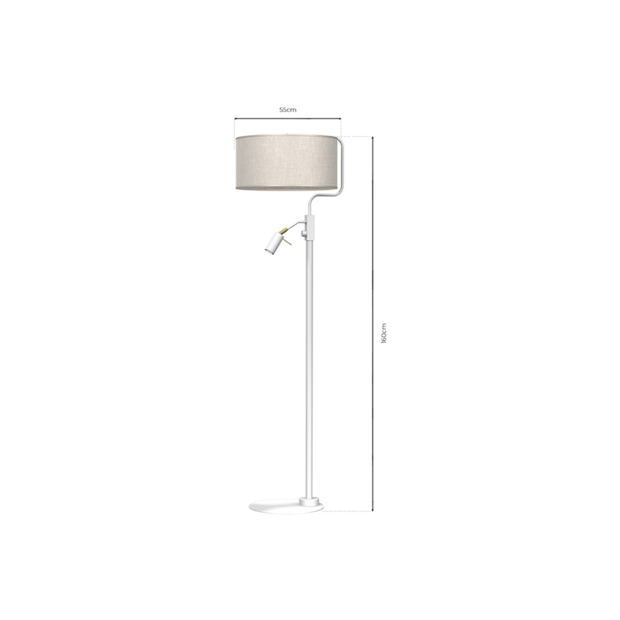 Stojací lampa LINO 1xE27/40W/230V + 1xGU10-MR11/7W