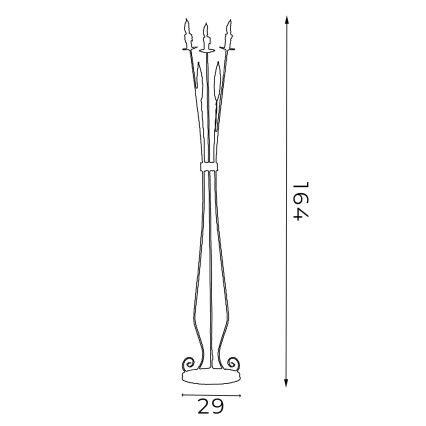 Stojací lampa LOARA 3xE14/60W/230V