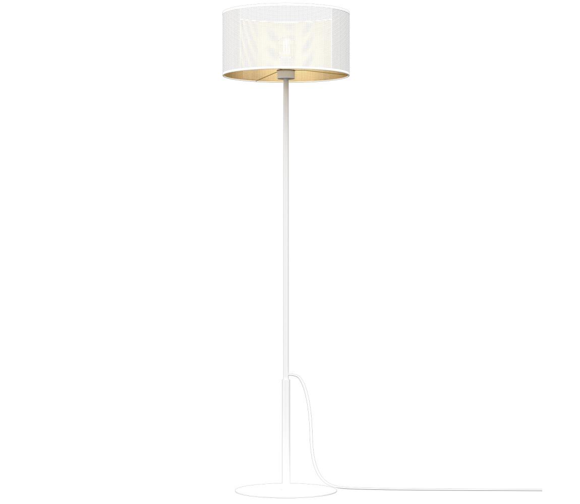 Luminex Stojací lampa LOFT SHADE 1xE27/60W/230V bílá/zlatá LU5272