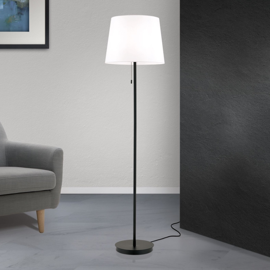 Stojací lampa LUDWIG 1xE27/40W/230V bílá/černá