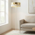 Stojací lampa LUX 1xE27/15W/230V bílá/zlatá