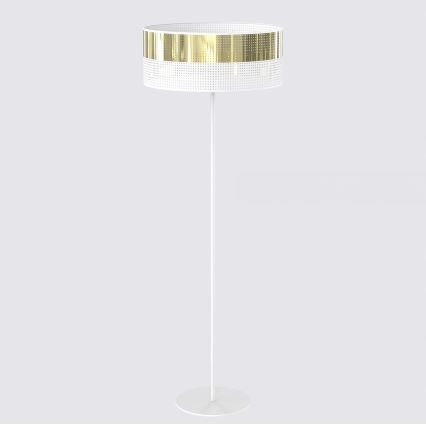 Stojací lampa LUX 1xE27/15W/230V bílá/zlatá