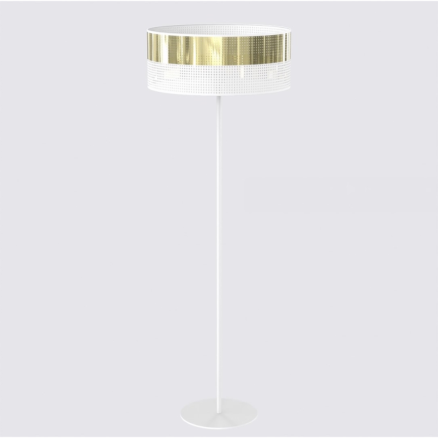 Stojací lampa LUX 1xE27/15W/230V bílá/zlatá