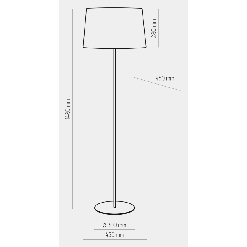 Stojací lampa MAJA 1xE27/25W/230V bílá