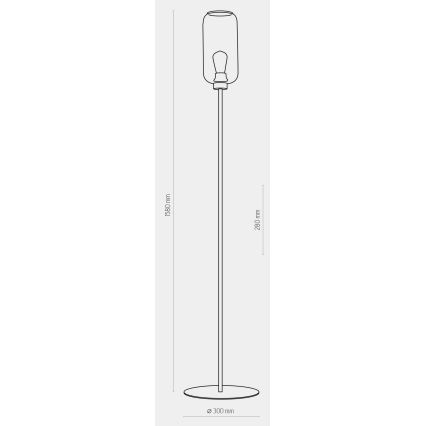 Stojací lampa MARCO 1xE27/60W/230V černá