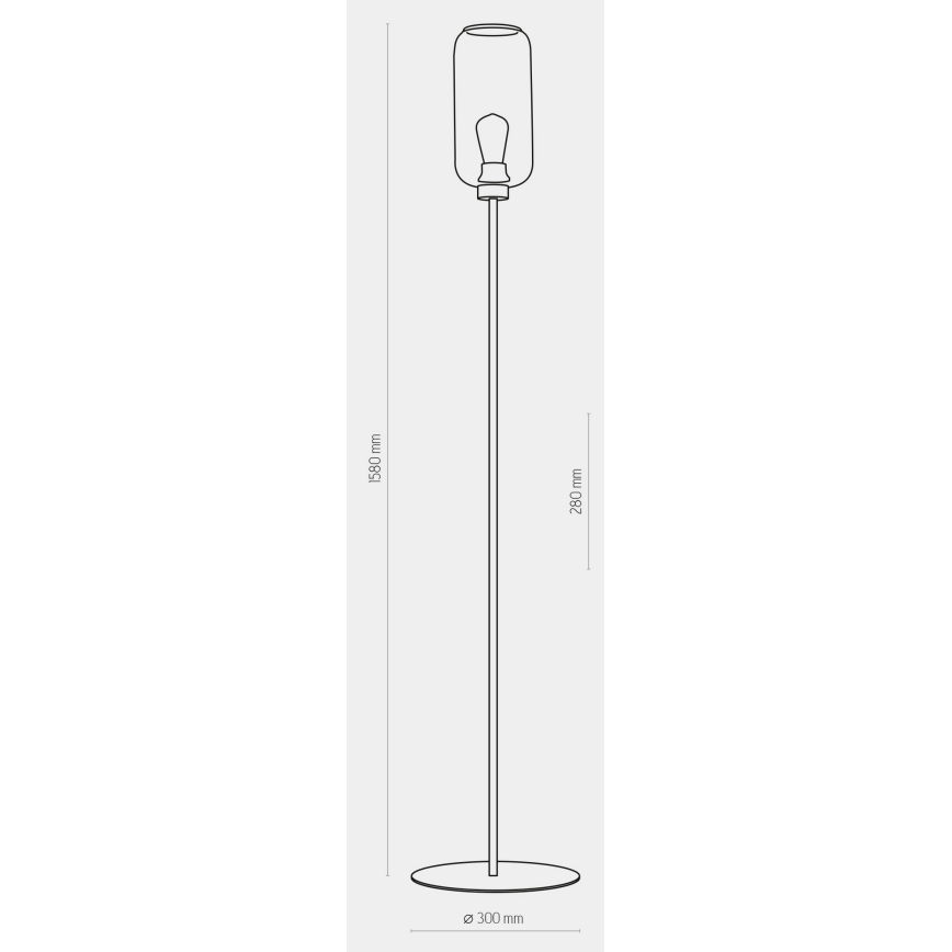 Stojací lampa MARCO 1xE27/60W/230V černá