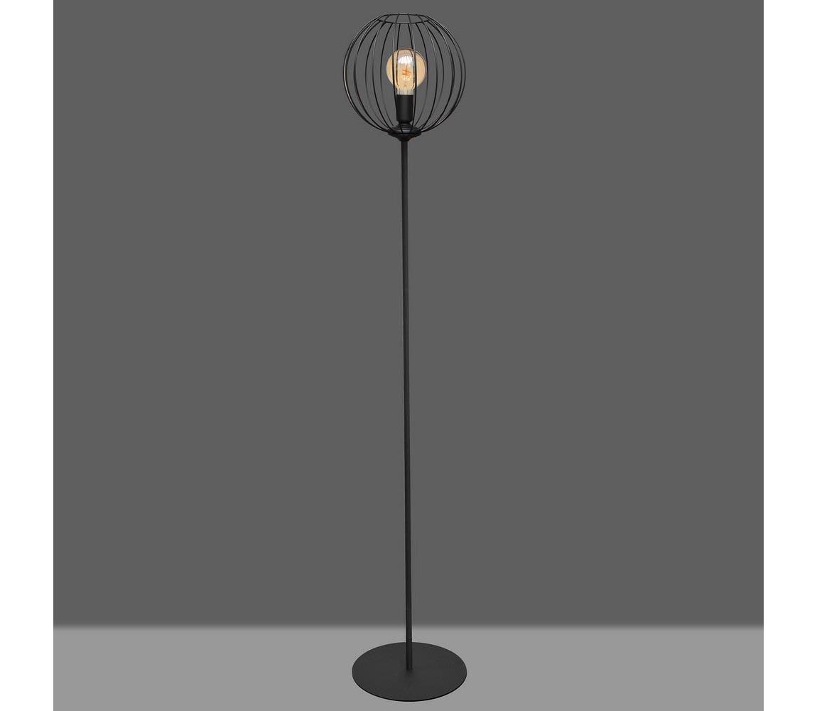 Helam Stojací lampa MERCURE 1xE27/60W/230V černá HE1178