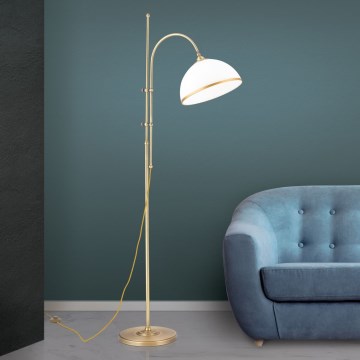 Stojací lampa OLD LAMP 1xE27/40W/230V bílá/mosaz