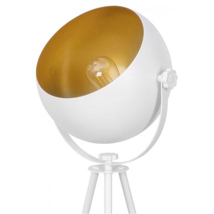 Stojací lampa PARMA 1xE27/60W/230V bílá/zlatá