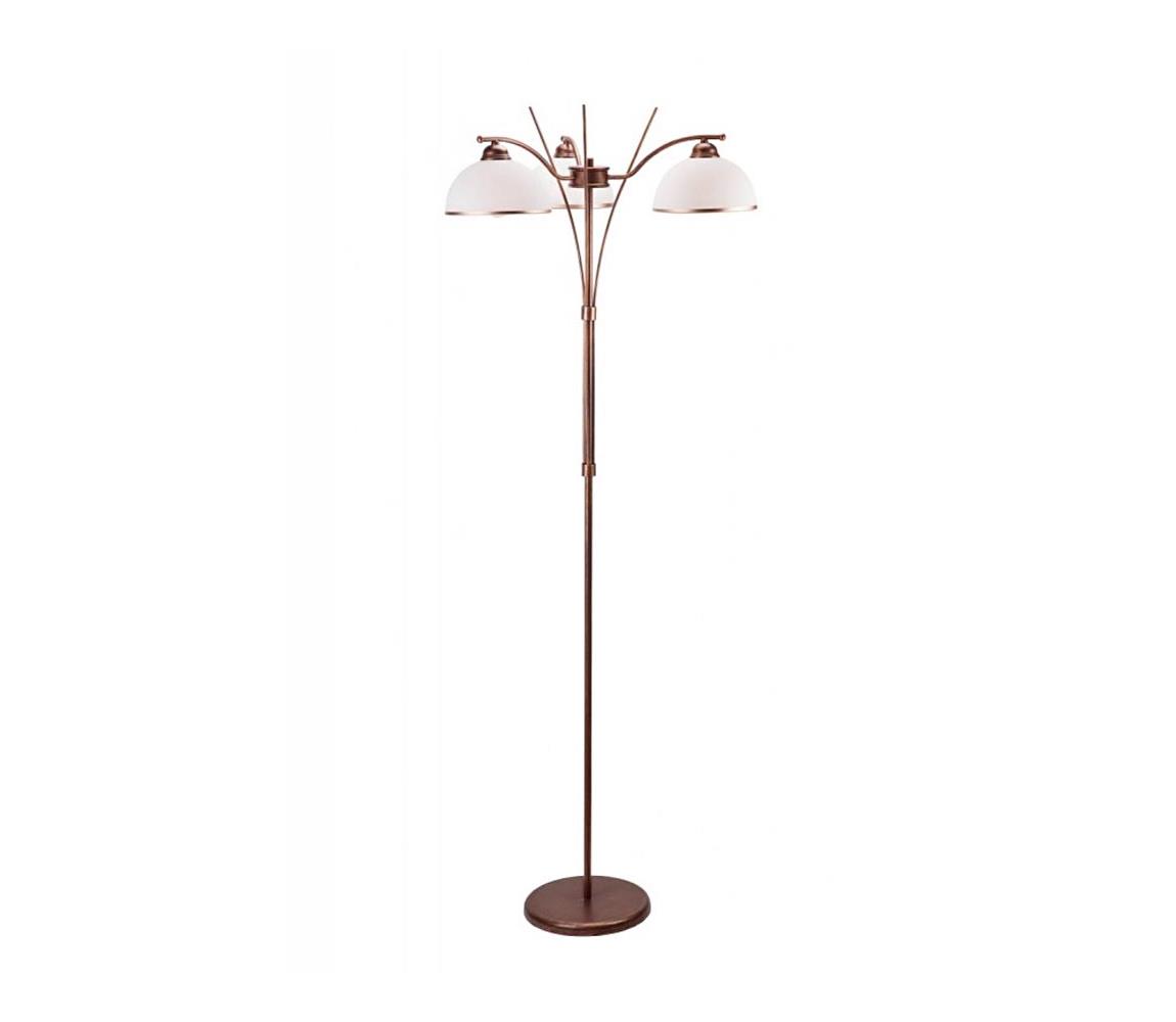 Lamkur Stojací lampa PATRYCJA 3xE27/60W/230V hnědá LA14944