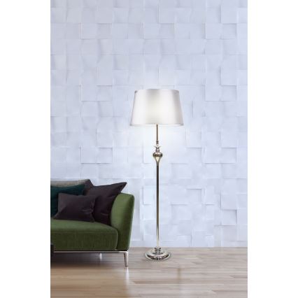 Stojací lampa PRIMA 1xE27/60W/230V stříbrná/lesklý chrom