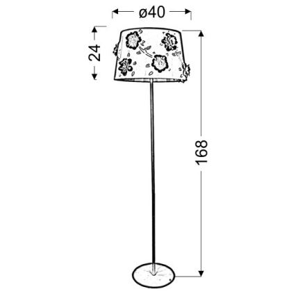 Stojací lampa ROSA 3xE14/40W/230V bílá