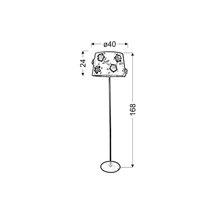 Stojací lampa ROSA 3xE14/40W/230V bílá