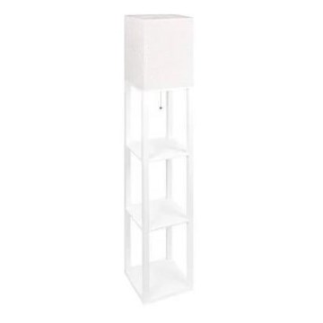 Stojací lampa s poličkami 1xE27/60W/230V bílá