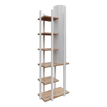 Stojací lampa s poličkami MODA DOR 1xE27/40W/230V bílá/hnědá