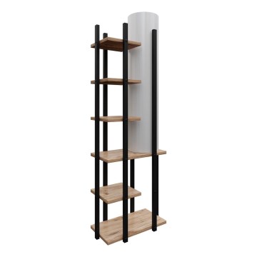 Stojací lampa s poličkami MODA DOR 1xE27/40W/230V černá/hnědá