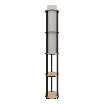 Stojací lampa s poličkami NOTO 1xE27/40W/230V béžová/černá