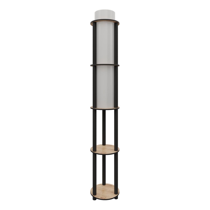 Stojací lampa s poličkami NOTO 1xE27/40W/230V béžová/černá