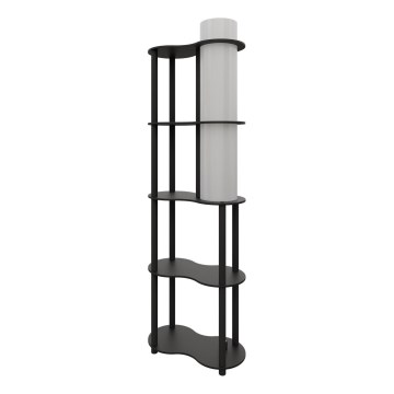 Stojací lampa s poličkami NOTO 1xE27/40W/230V černá