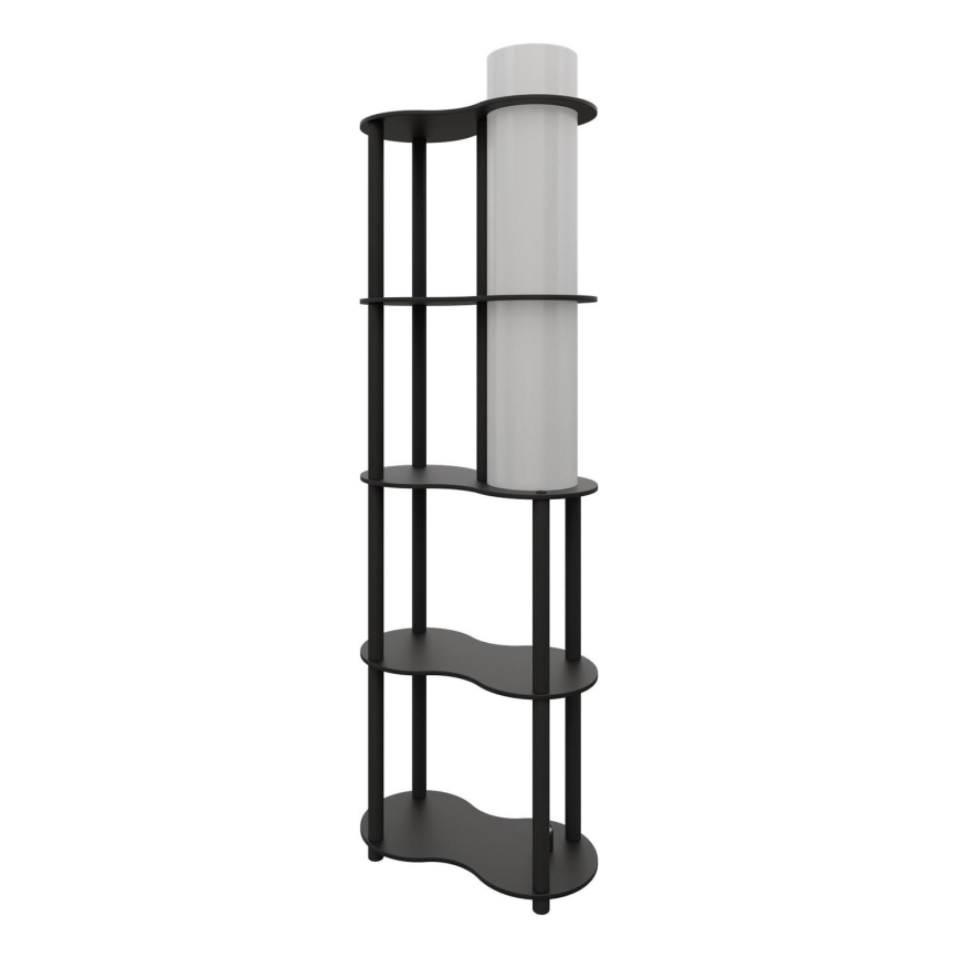 Stojací lampa s poličkami NOTO 1xE27/40W/230V černá