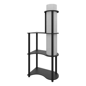 Stojací lampa s poličkami NOTO 1xE27/40W/230V černá