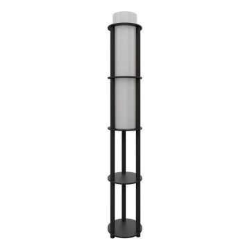 Stojací lampa s poličkami NOTO 1xE27/40W/230V černá